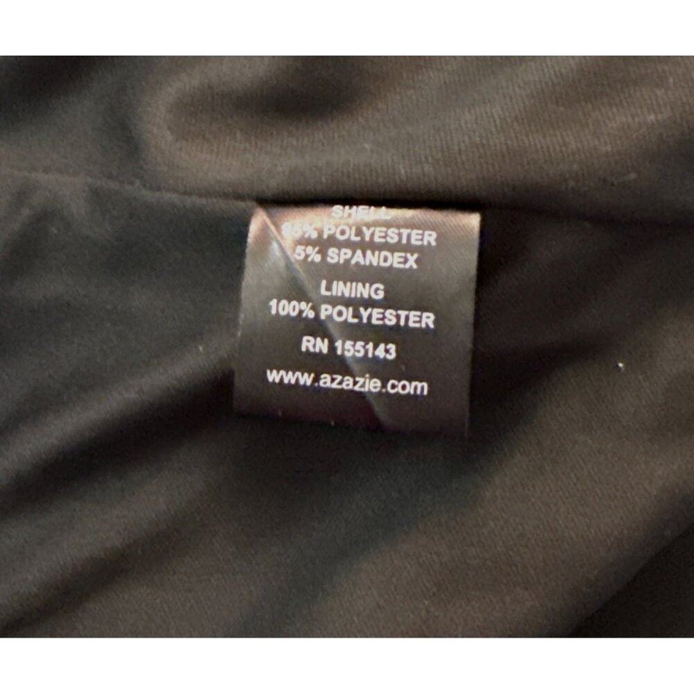 Azazie Women's Stretch-Crepe Black Mermaid Formal Dress Sleeveless Full-Length 1 - Picture 8 of 8